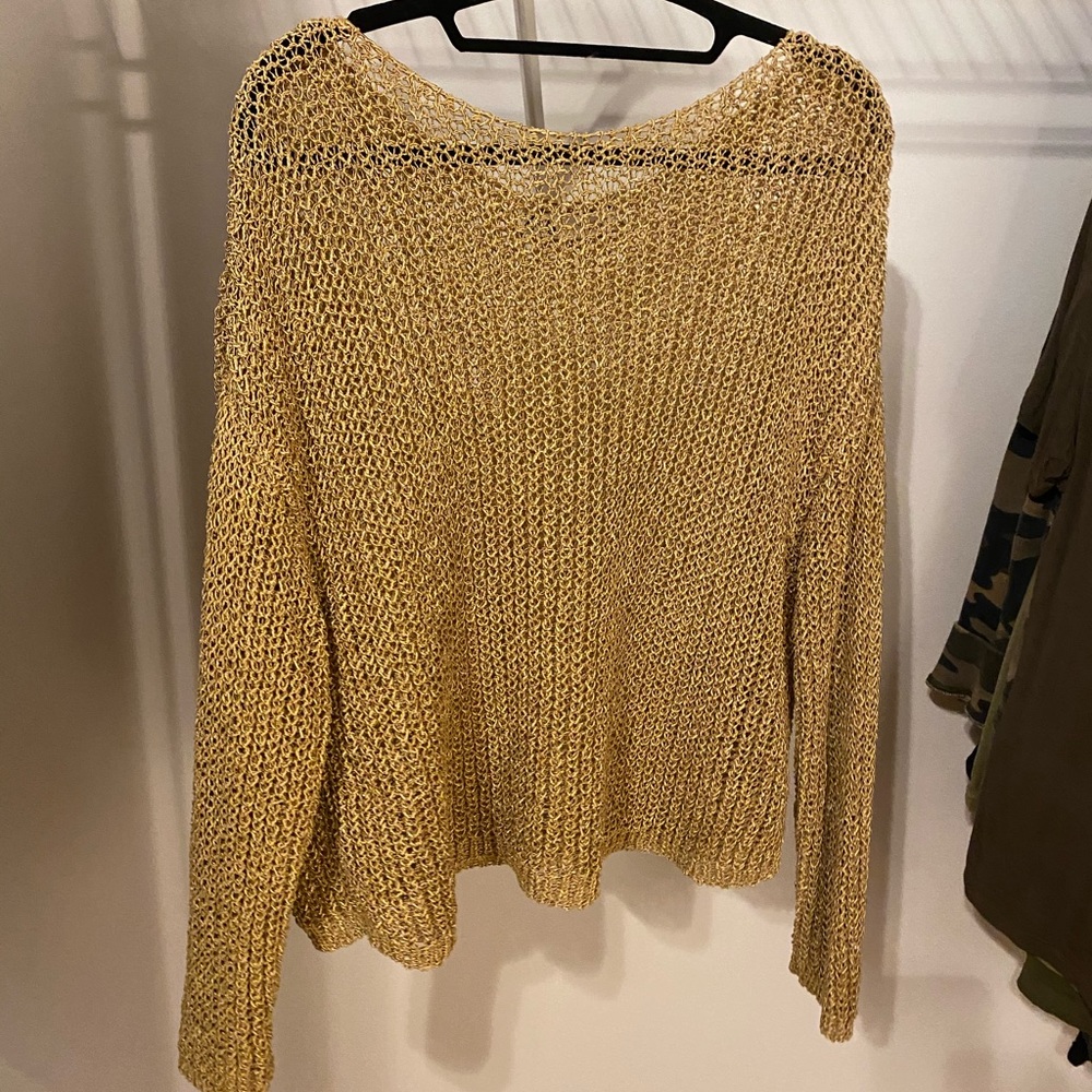 Zara Gold Mesh Sweater